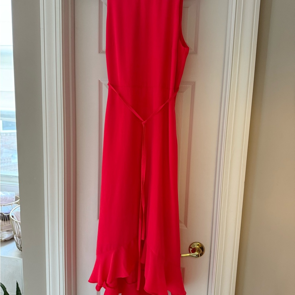 Banana Republic Pink Ruffled Halter Sundress